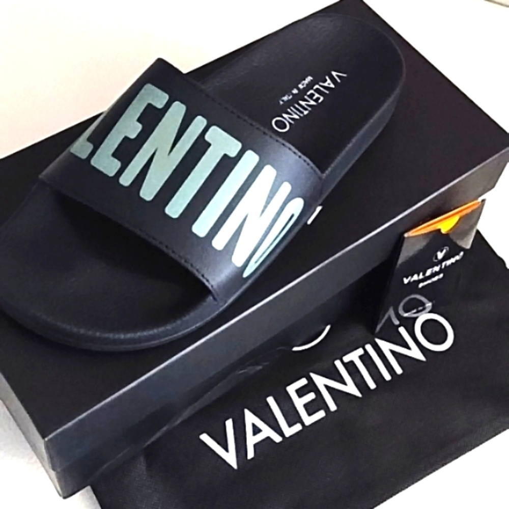 Valentino by Mario Valentino Black Slide Shoes - Picture 3 of 12